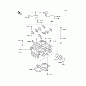 Схема вузла: Головка циліндра для Kawasaki ER500 ER-5