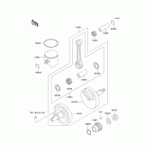 Схема вузла: Crankshaft/piston(kx125-h1) для Kawasaki KX125