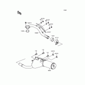 Схема вузла: Вихлопна система для Kawasaki KLX250 D-Tracker