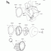 Схема вузла: Повітряний фільтр Kawasaki KX250/ KX252 KX250