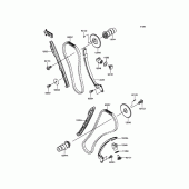 Схема узла: Распредвал & Цепь ГРМ & Натяжитель для Kawasaki VN900 Vulcan 900 Custom