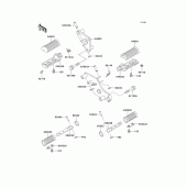 Схема вузла: Підніжки для Kawasaki VN800 Vulcan 800