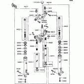 Схема вузла: Вилка передньої осі для Kawasaki ZX1100 ZZ-R1100
