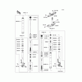 Схема узла: Вилка передней оси для Kawasaki ZX600 Ninja ZX-6R