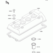 Схема узла: Клапанная крышка для Kawasaki ZX400 ZXR400