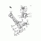Схема вузла: Кріплення двигуна для Kawasaki KLX110 KLX110L