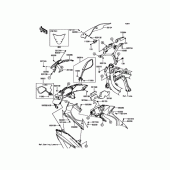 Схема узла: Обтекатель для Kawasaki EX400 Ninja 400R