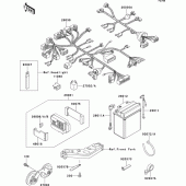 Схема вузла: Електроустаткування для Kawasaki ZG1000 1000GTR