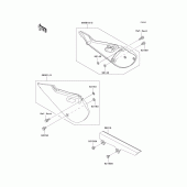 Схема узла: Задние боковые обтекатели & Защита цепи для Kawasaki KLX110 KLX110