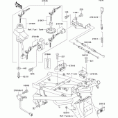 Схема вузла: Замок запалювання для Kawasaki ZR750 ZR-7S