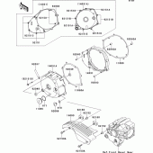 Схема вузла: Left engine cover(s) для Kawasaki VN1500 VN1500 Drifter
