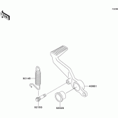 Схема узла: Лапка тормоза для Kawasaki ZX600 Ninja ZX-6R