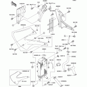 Схема узла: Радиатор для Kawasaki KX85 KX85