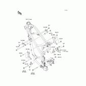 Схема вузла: Кріплення двигуна для Kawasaki KLX125 KLX125