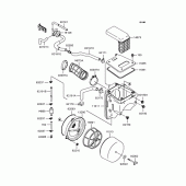 Схема узла: Воздушный фильтр для Kawasaki KLX250 D-Tracker