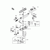 Схема вузла: Кермо & Пульт управління рульовим для Kawasaki KX450 KX450F