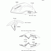 Схема вузла: Decals(orange)(maf/mas) для Kawasaki ZR750 Z750 ABS