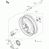 Схема вузла: Ступиця переднього колеса для Kawasaki VN1700 Vulcan 1700 Voyager Custom ABS