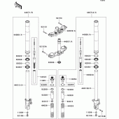 Схема вузла: Вилка передньої осі для Kawasaki ZR750 Z750