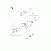 Схема вузла: Ступиця переднього колеса для Kawasaki KX250/ KX252 KX250