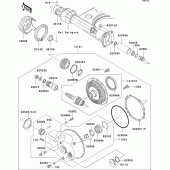 Схема вузла: Drive shaft/final gear(1/2) для Kawasaki VN1500 VN1500 Classic