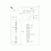 Схема вузла: Амортизатор задній для Kawasaki KX100
