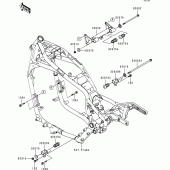 Схема узла: Крепление двигателя для Kawasaki VN1500 VN1500 Classic