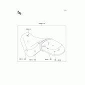 Схема вузла: Сидіння для Kawasaki VN900 VN900 Classic