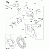 Схема вузла: Заднє гальмо для Kawasaki KX125