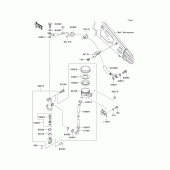 Схема узла: Задний тормозной цилиндр для Kawasaki ZX1000 Ninja ZX-10R