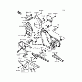 Схема вузла: Батарейний відсік для Kawasaki VN400 Vulcan