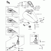 Схема узла: Топливный бак(1/2) для Kawasaki VN1500 VN1500 Classic