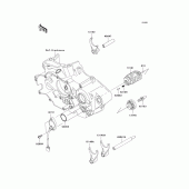 Схема узла: Gear change drum/shift fork(s) для Kawasaki KLX450 KLX450R