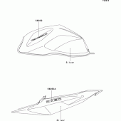 Схема вузла: Decals(silver)(j2h) для Kawasaki ZR750 Z750