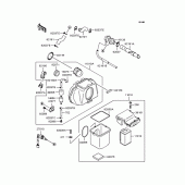 Схема вузла: Повітряний фільтр для Kawasaki ZR750 Zephyr