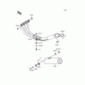 Схема вузла: Вихлопна система для Kawasaki ZX636 Ninja ZX-6R