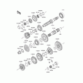 Схема узла: Трансмиссия для Kawasaki EX400 Ninja 400R ABS