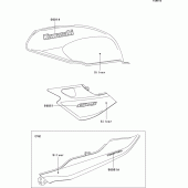 Схема вузла: Decals(silver)(er500-a2) для Kawasaki ER500 ER-5