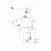 Схема вузла: Паливний бак(1/2) для Kawasaki KMX125