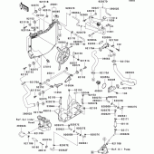 Схема узла: Радиатор (1/3)(fr,uk) для Kawasaki ZX636 Ninja ZX-6R
