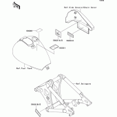 Схема вузла: Інформаційні наклейки для Kawasaki VN800 Vulcan 800