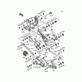 Схема вузла: Задній важіль (Маятник) для Kawasaki ZG1400 1400GTR ABS