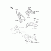 Схема узла: Информационные наклейки для Kawasaki KX250/ KX252 KX250