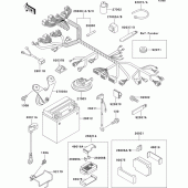 Схема вузла: Chassis electrical equipment(1/2) для Kawasaki ZX750 ZXR750