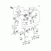 Схема вузла: Передній гальмівний циліндр Kawasaki ZX400 ZZR400