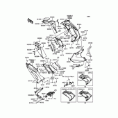 Схема вузла: Дефлектори для Kawasaki EX400 Ninja 400R