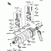 Схема вузла: Колінчастий вал для Kawasaki ZX900 GPZ900R