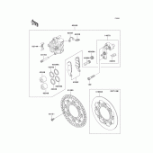Схема узла: Передний тормоз для Kawasaki KX250/ KX252 KX250