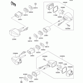 Схема узла: Поворотники для Kawasaki ZR1100 ZRX1100-II