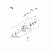 Схема узла: Ступица переднего колеса (J8F/J9F/JBF/JCF) для Kawasaki BJ250 Estrella